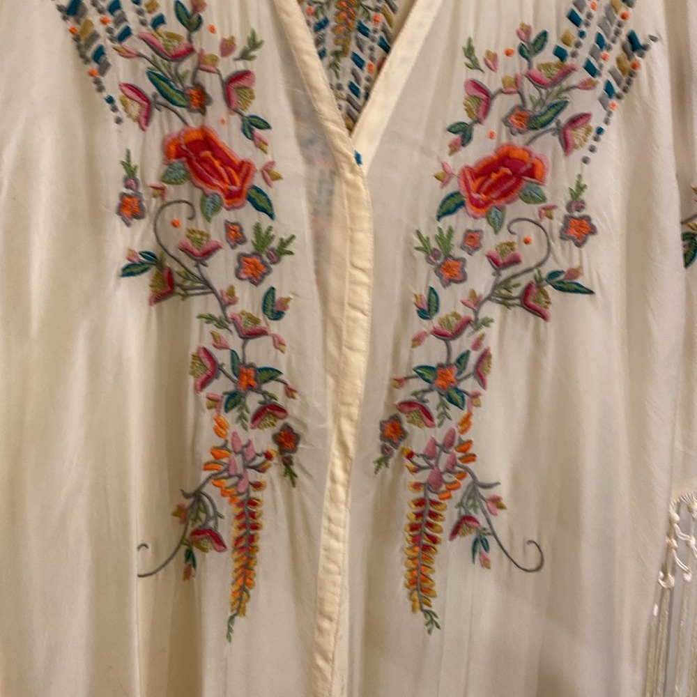 Johnny Was Kimono w/ fringe.Rare Vintage XS New w/Tags. Perfect condition. - Picture 6 of 15